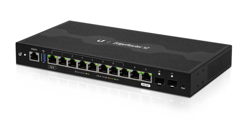 ⁨UBIQUITI ER-12 EDGEMAX EDGEROUTER 10X GIGABIT, 2X SFP, 1X POE PORT LAYER 3⁩ w sklepie Wasserman.eu