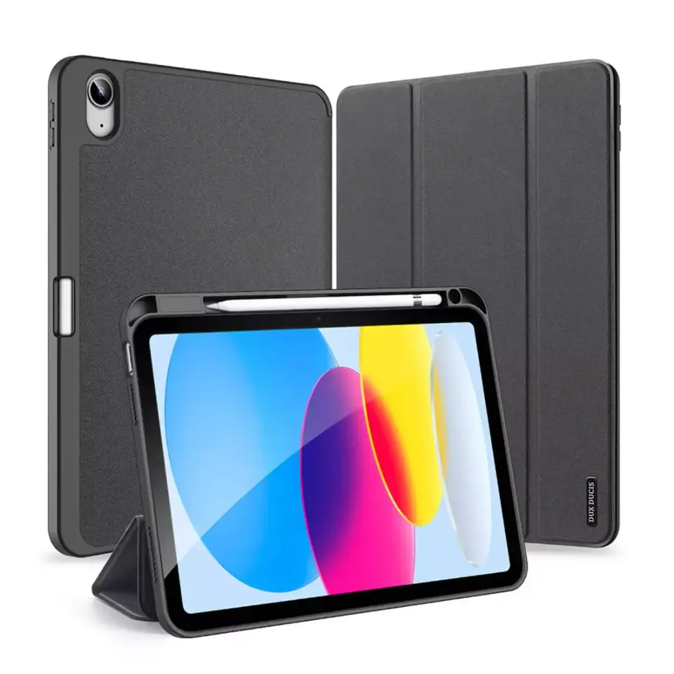 ⁨Dux Ducis Domo etui iPad 10.9'' 2022 (10 gen.) pokrowiec smart cover podstawka czarne⁩ w sklepie Wasserman.eu