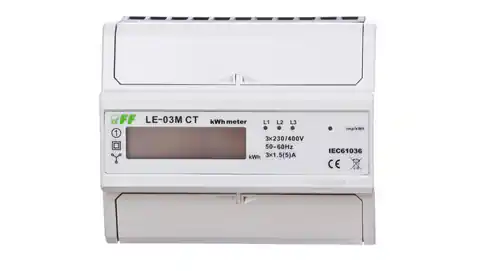 ⁨3-phase electric power meter with programmable gearbox 5-6000/5A RS-485 MODBUS digital LE-03M-CT⁩ at Wasserman.eu