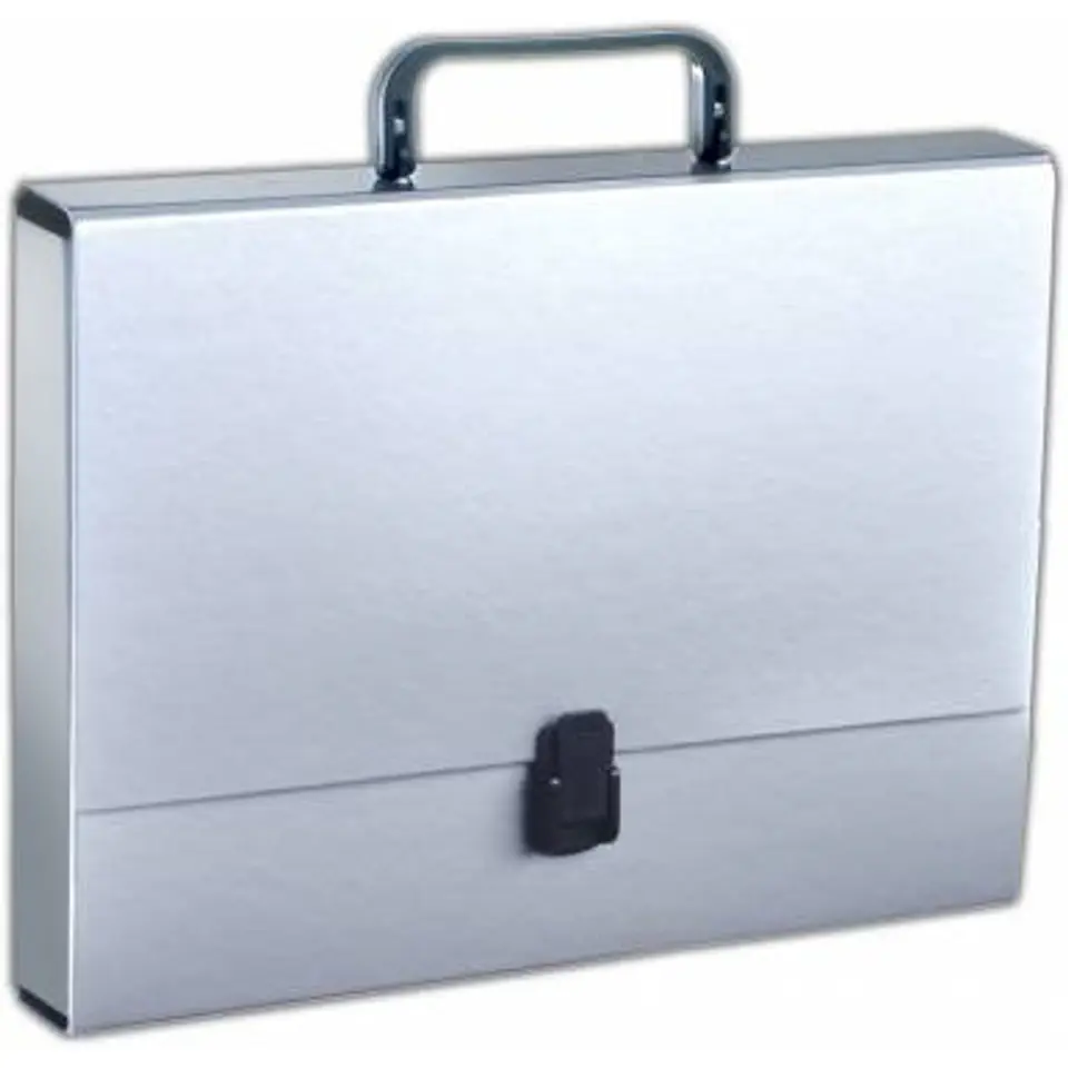 ⁨Teczka z rączką A4 5cm srebrna TT6748⁩ w sklepie Wasserman.eu