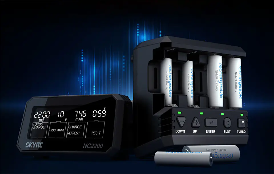 ⁨SkyRC NC2200 AA / AAA charger⁩ at Wasserman.eu