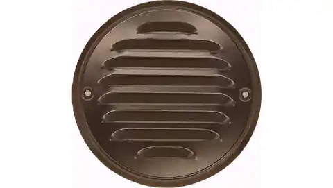 ⁨Kratka wentylacyjna okrągła metalowa z kołnierzem fi 100 Brązowa⁩ w sklepie Wasserman.eu