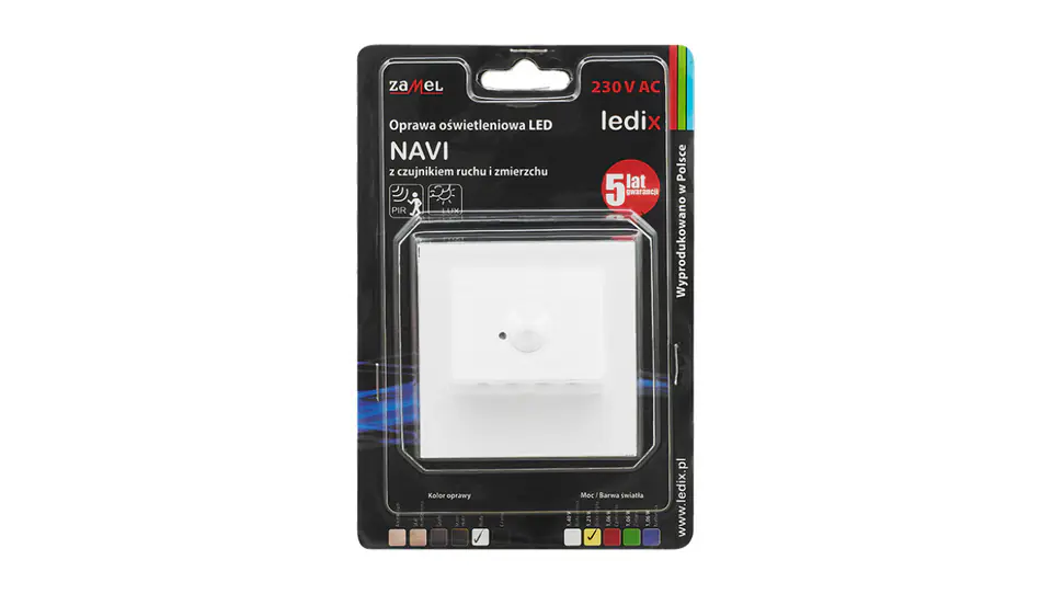 ⁨Oprawa LED Navi pt 230V AC regulowany czujnik BIA biała neutralna LED11122657⁩ w sklepie Wasserman.eu