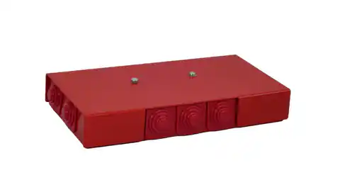 ⁨Puszka przeciwpożarowa PIP-2AN R3x3x4 prostokątna, E90, rozgałęźna, wymiary 103x30x197mm, czerwony 84622656⁩ w sklepie Wasserman.eu