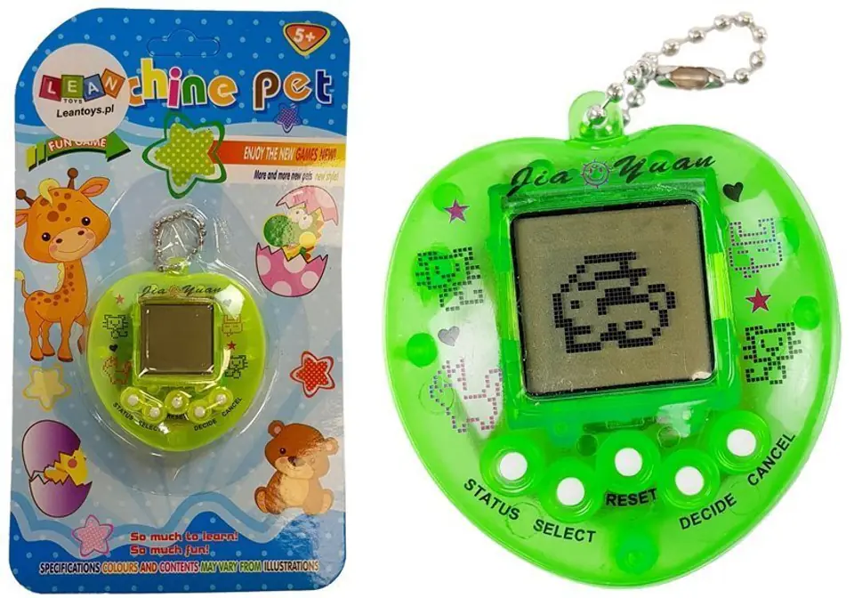 ⁨Gra Elektroniczna Tamagotchi  Zielona z krótkim łańcuszkiem⁩ w sklepie Wasserman.eu