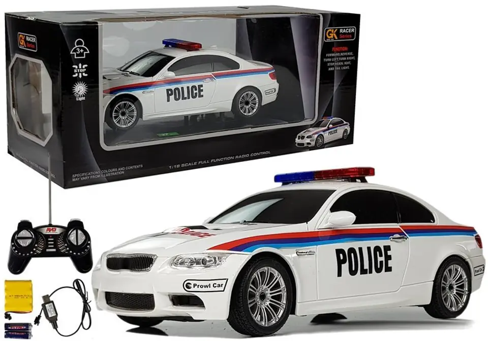 ⁨Auto Zdalnie Sterowane Policja 1:18 R/C⁩ w sklepie Wasserman.eu