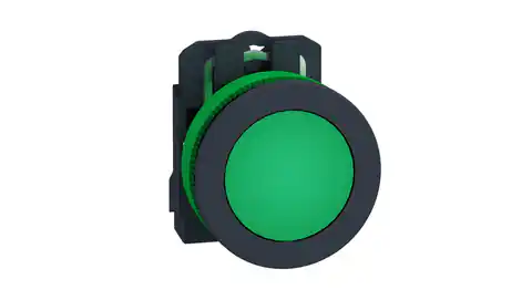 ⁨Harmony XB5 Przycisk płaski plastik. zielony fi30 gładka soczewka zintegrowana dioda LED 110...120 V AC XB5FVG3⁩ w sklepie Wasserman.eu