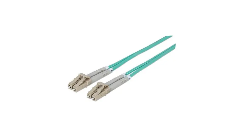 ⁨Patchcord światłowodowy OM3 50/125 MM LC-LC Duplex 1m⁩ w sklepie Wasserman.eu