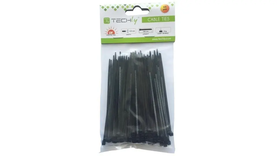 ⁨Nylon clamps 100 x 2.5mm 100pcs black⁩ at Wasserman.eu