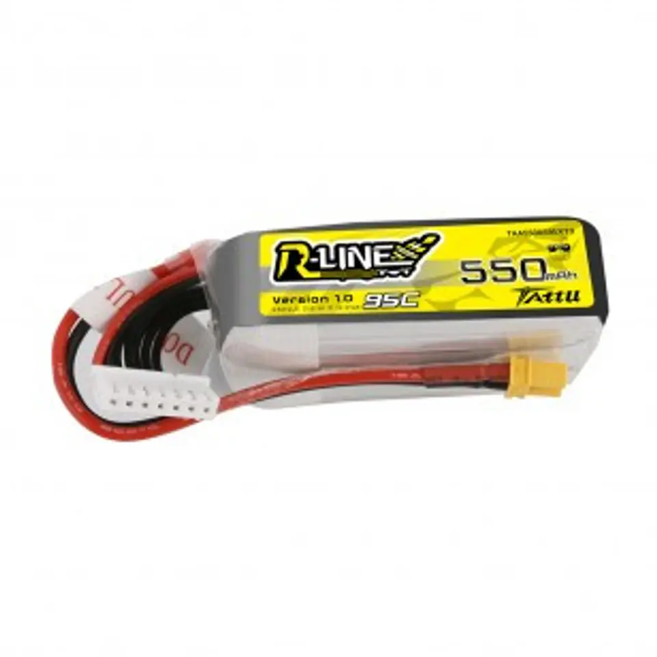 Rechargeable Tattu R-Line 550mAh 22.2V 95C 6S1P XT30 at Wasserman.eu