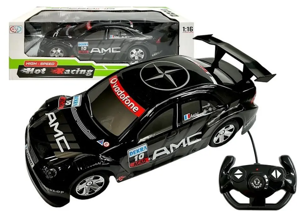 ⁨Auto Zdalnie Sterowane R/C Sportowe 1:16 Czarne⁩ w sklepie Wasserman.eu