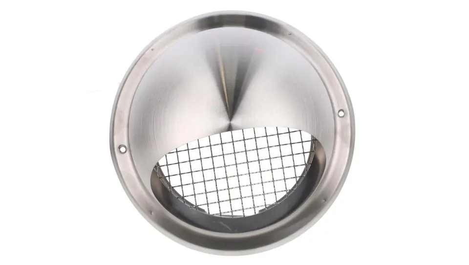 Czerpnia-wyrzutnia ścienna chromoniklowa z okapnikiem fi 160 mm O SV-160 w sklepie Wasserman.eu