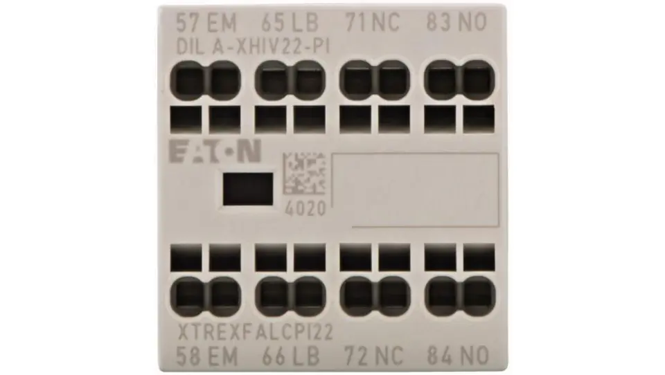 ⁨Moduł styków pomocniczych DILA-XHIV22-PI 4P 16A 2Z+2R z wyprzedzeniem i opóźnieniem mocowanie czołowe Push-In 199322⁩ w sklepie Wasserman.eu