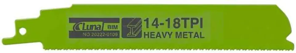 ⁨Sabre saw blade, bimetal, for quick, straight metal cuts 150x25x1,1 1418T (5 pcs) Luna⁩ at Wasserman.eu