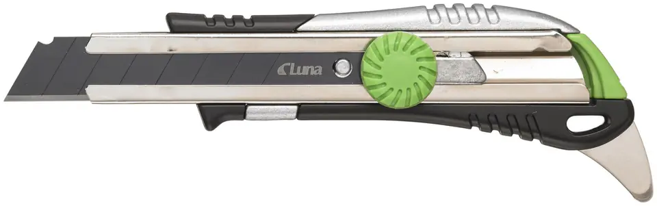 ⁨Nóż z odłamywanym ostrzem i hakiem do wykładzin L18 Luna⁩ w sklepie Wasserman.eu