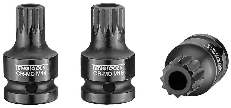 ⁨Impact socket xZN Spline with shank 1/2" 14 mm Teng Tools⁩ at Wasserman.eu