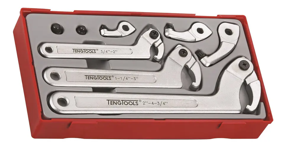 ⁨8-elementowy zestaw kluczy hakowych Teng Tools TTHP08⁩ w sklepie Wasserman.eu