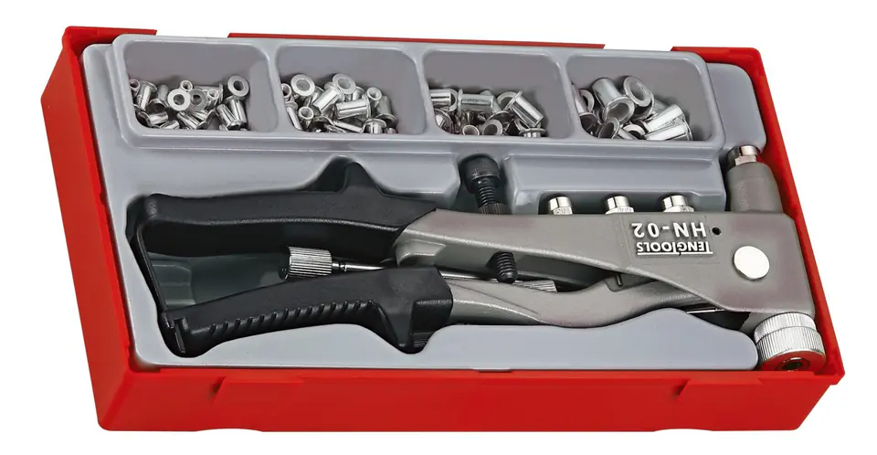 ⁨81-elementowy zestaw nitownicy do nitonakrętek Teng Tools TTNR81⁩ w sklepie Wasserman.eu