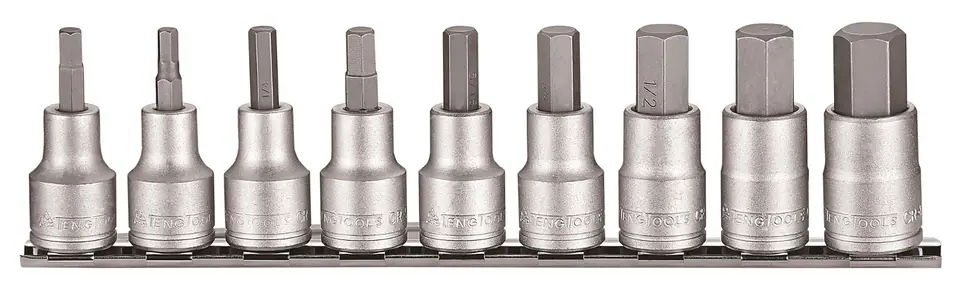 ⁨Zestaw nasadek trzpieniowych sześciokątnych calowych z chwytem kwadratowym 1/2" Teng Tools M1209AF⁩ w sklepie Wasserman.eu