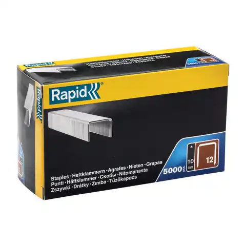 ⁨Staples Rapid from flat wire No. 12 (10 mm) - pack of 5000 pcs.⁩ at Wasserman.eu