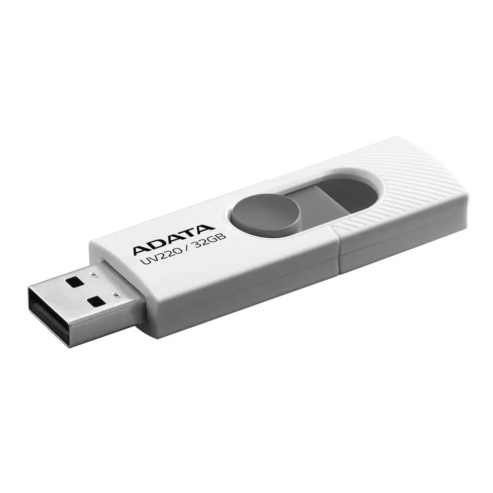 ⁨Pendrive ADATA UV220 AUV220-32G-RWHGY (32GB; USB 2.0; kolor biały)⁩ w sklepie Wasserman.eu