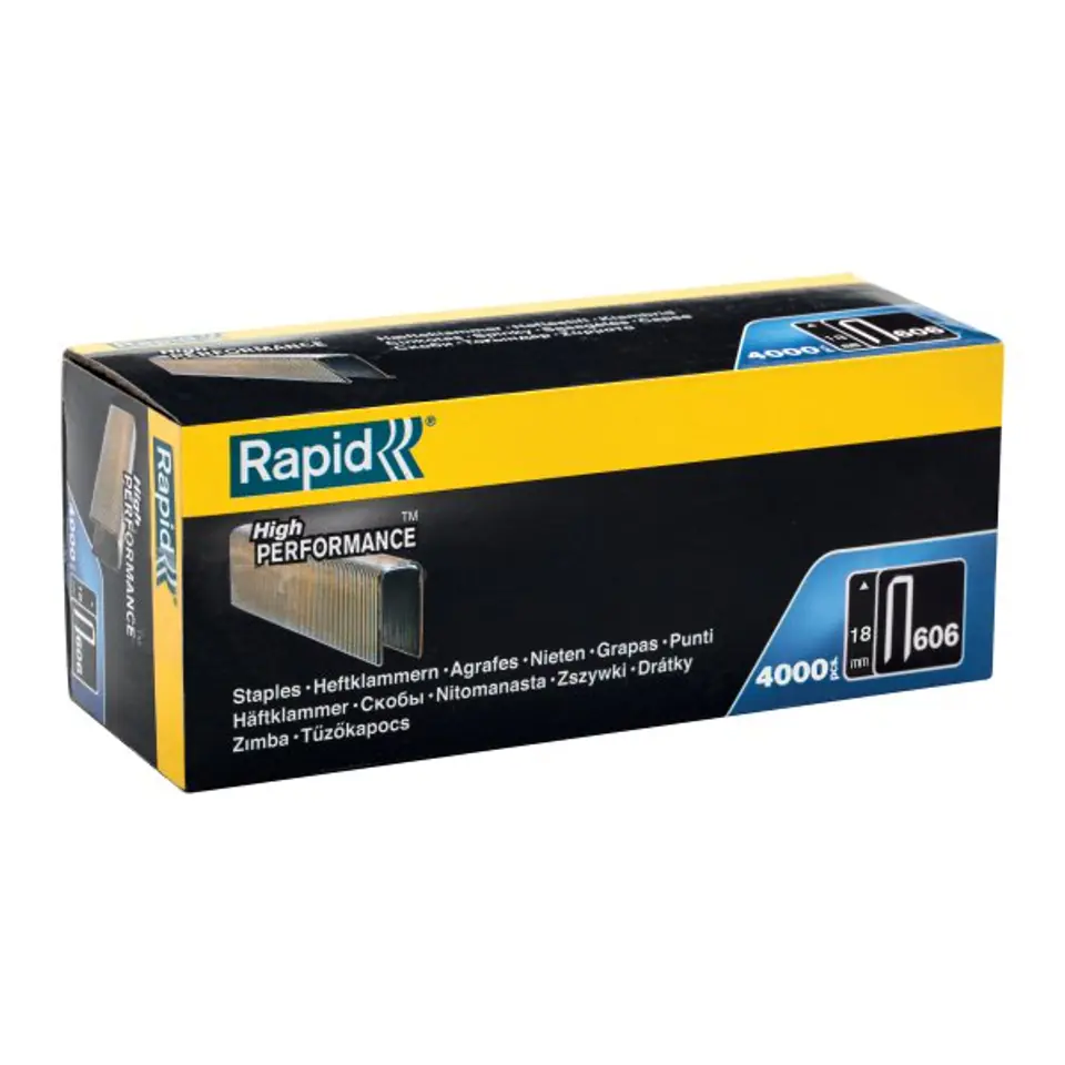 Staples Rapid mit schmaler Krone Nr. 606 (18 mm) - Packung mit 4000 Stück im Wasserman.eu