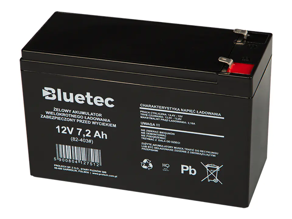 ⁨Akumulator żelowy 12V  7.2Ah BLUETEC⁩ w sklepie Wasserman.eu