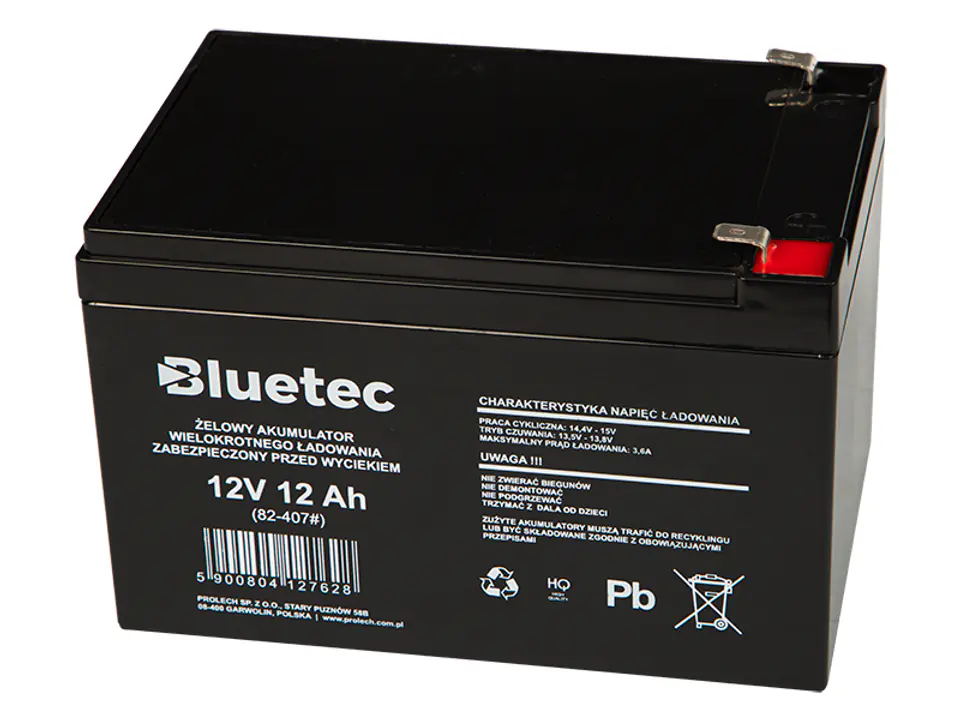 ⁨Akumulator żelowy 12V 12Ah BLUETEC⁩ w sklepie Wasserman.eu