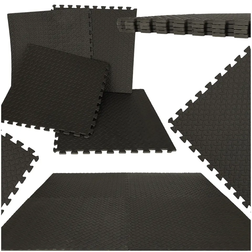 ⁨Puzzle foam mat for kids black 60x60 4pcs⁩ at Wasserman.eu