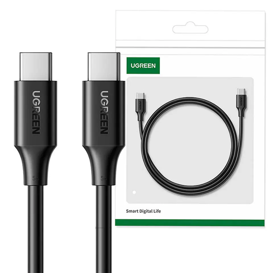 ⁨Kabel USB-C do USB-C UGREEN 15177 1,5m (czarny)⁩ w sklepie Wasserman.eu