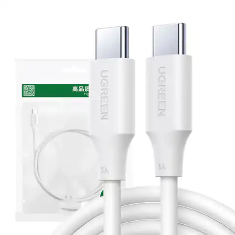 ⁨Kabel USB-C do USB-C UGREEN 15171 0.5m (biały)⁩ w sklepie Wasserman.eu