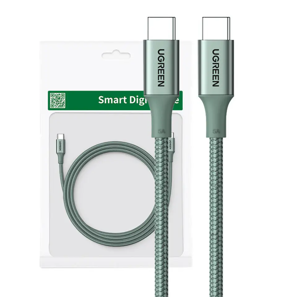 ⁨Kabel USB-C do USB-C UGREEN 15310 (zielony)⁩ w sklepie Wasserman.eu