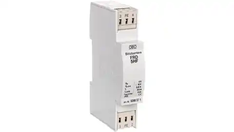 ⁨Ogranicznik przepięć dla systemów dwużyłowych 4VAC/6VDC 9kA 18kV FRD 5 HF 5098571⁩ w sklepie Wasserman.eu