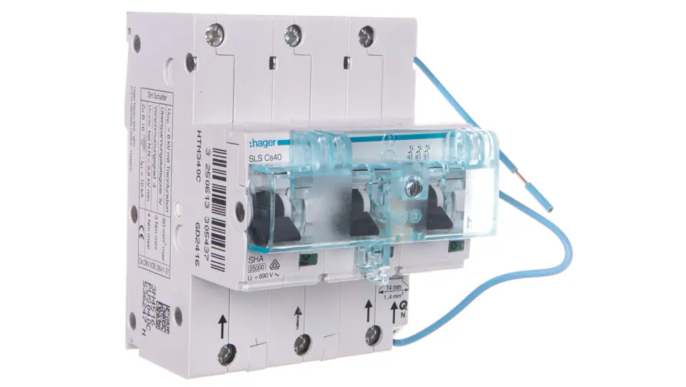 ⁨Selective circuit breaker 3P Cs 40A SLS HTN340C⁩ at Wasserman.eu