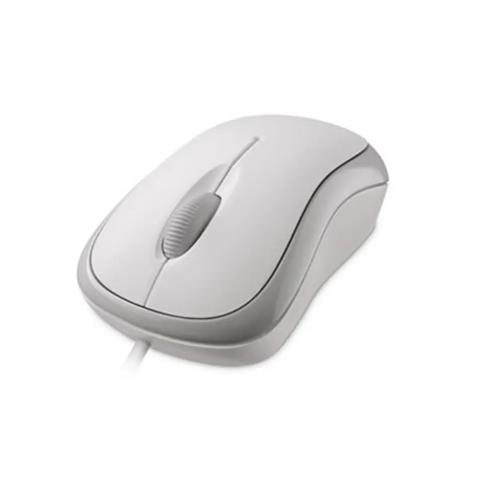 ⁨Microsoft 4YH-00008 Basic Optical Mouse for Business 1.83 m, White, USB⁩ w sklepie Wasserman.eu