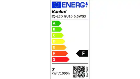 ⁨Żarówka LED IQ-LED GU10 6,5WS3-WW 580lm wąski kąt 36 2700K barwa ciepła 35243⁩ w sklepie Wasserman.eu