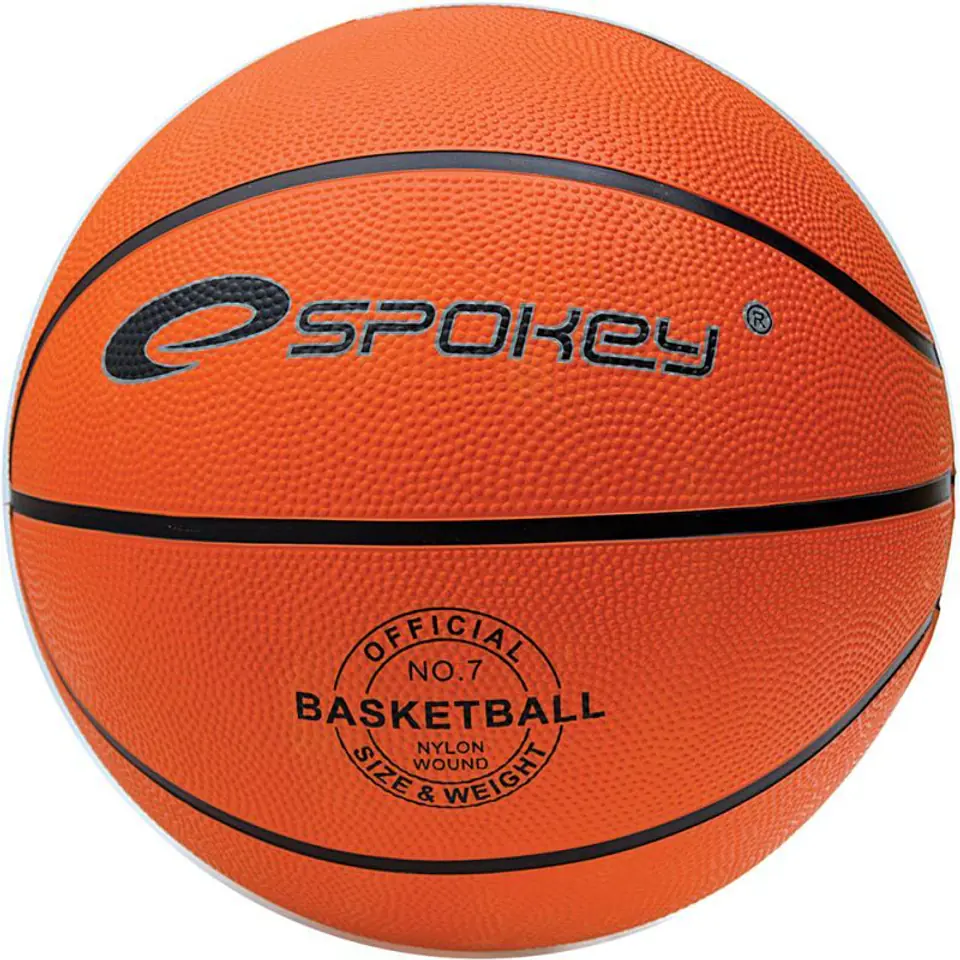 ⁨Piłka koszykowa Spokey Cross roz 7 82388 (kolor Pomarańczowy, rozmiar 7)⁩ w sklepie Wasserman.eu