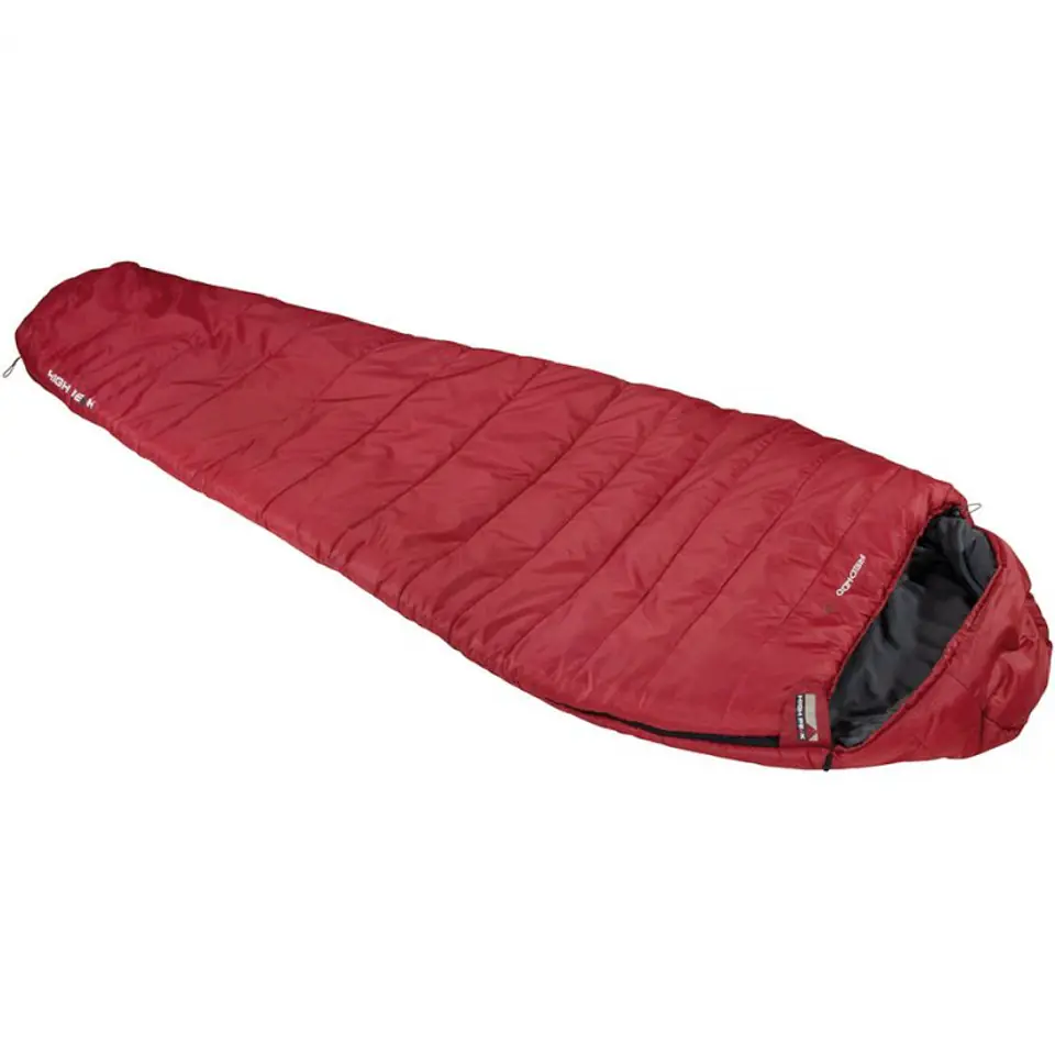 ⁨High Peak Redwool 3 sleeping bag 220 x 80 x 50 cm burgundy grey left 23085⁩ at Wasserman.eu