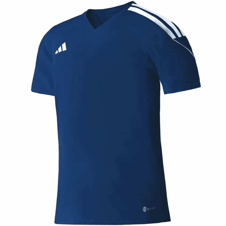 ⁨Koszulka adidas Tiro 23 League Jersey Jr (kolor Granatowy, rozmiar 116cm)⁩ w sklepie Wasserman.eu