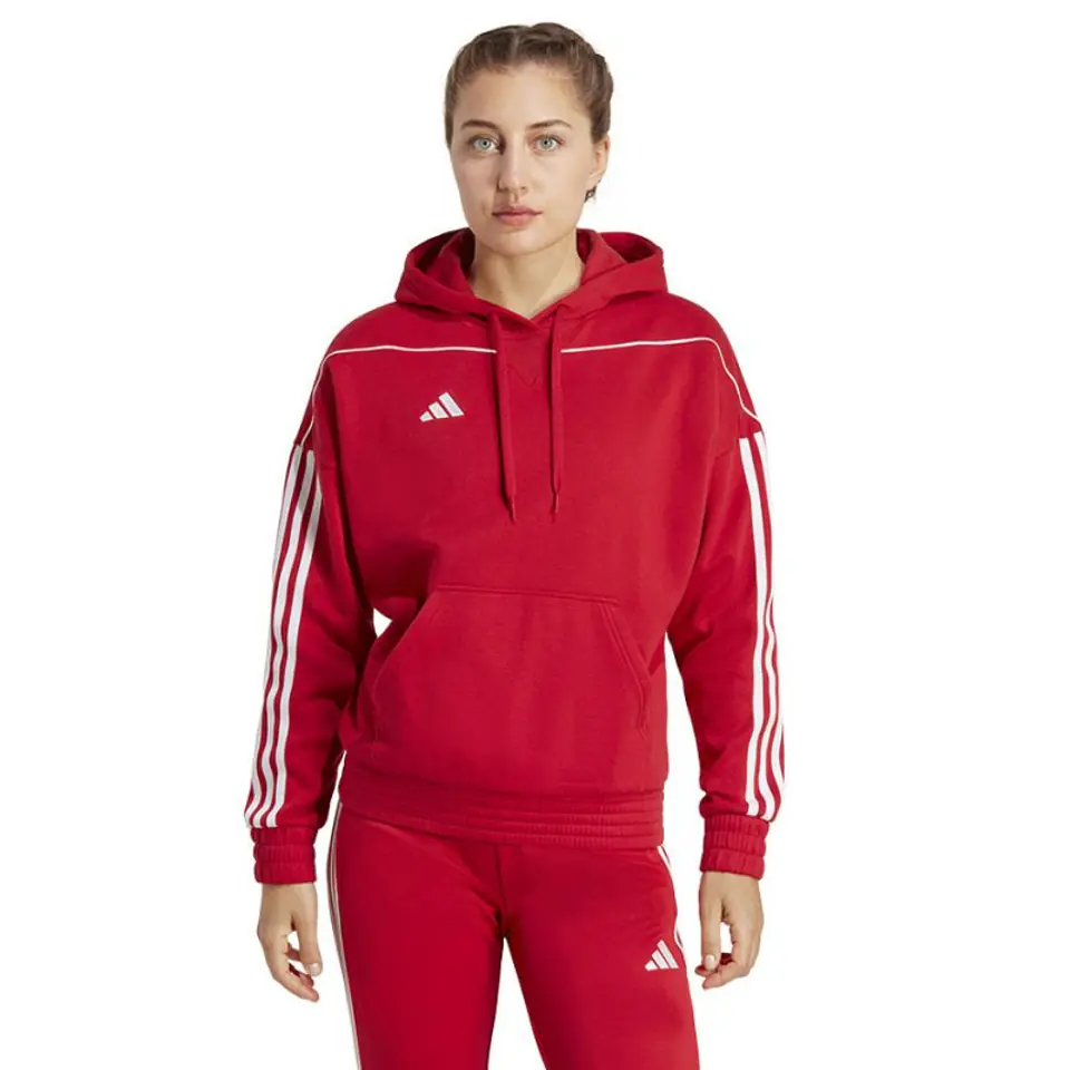 ⁨Bluza adidas TIRO 23 Sweat Hoody W (kolor Czerwony, rozmiar S)⁩ w sklepie Wasserman.eu