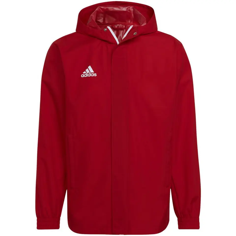 ⁨Kurtka adidas Entrada 22 All Weather Jacket M (kolor Czerwony, rozmiar M)⁩ w sklepie Wasserman.eu