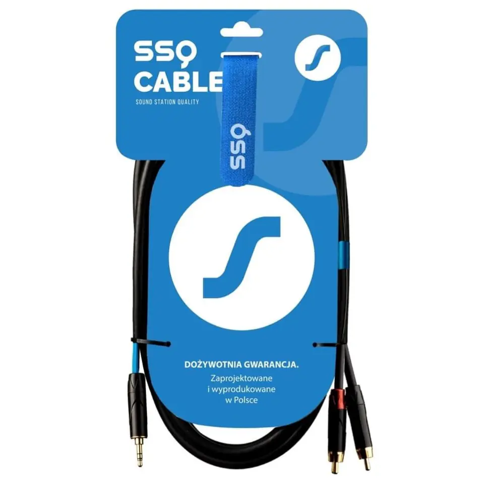 ⁨SSQ MiJRCA1 - Kabel mini jack stereo- 2xRCA 1 metrowy⁩ w sklepie Wasserman.eu