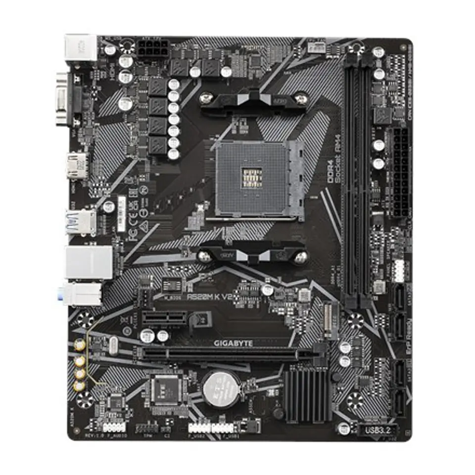 ⁨Gigabyte | A520M K V2 1.0 M/B | Processor family AMD | Processor socket AM4 | DDR4 DIMM | Memory slots 2 | Supported hard disk d⁩ w sklepie Wasserman.eu