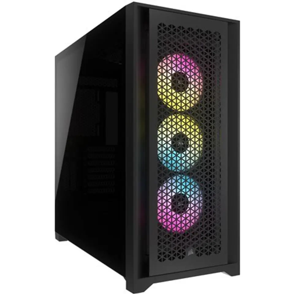 ⁨Obudowa PC Corsair Tempered Glass iCUE 5000D RGB AIRFLOW Okno boczne, Czarny, Mid-Tower, Zasilacz w zestawie Nie⁩ w sklepie Wasserman.eu