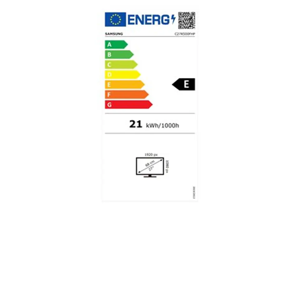 ⁨Samsung C27R500FHP 68.6 cm (27") 1920 x 1080 pixels Full HD LED Blue, Grey⁩ at Wasserman.eu