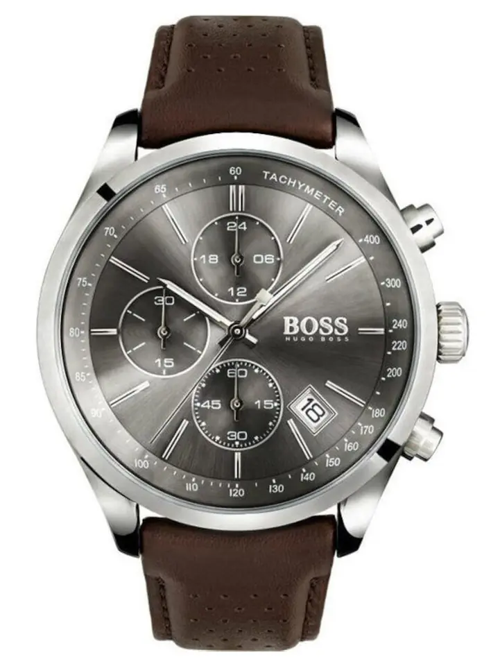 ⁨ZEGAREK MĘSKI HUGO BOSS 1513476 - GRAND PRIX (zh003c) + BOX⁩ w sklepie Wasserman.eu