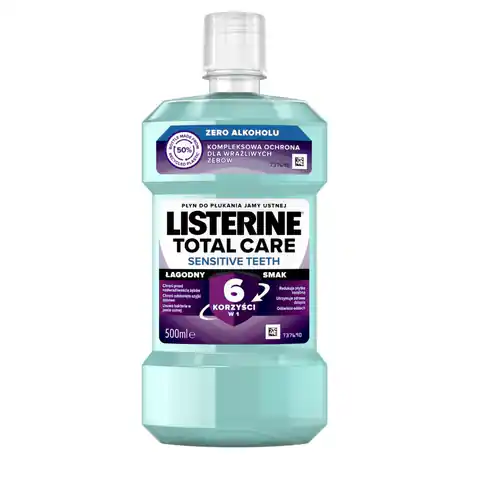 ⁨Listerine Total Care Sensitive Płyn do płukania jamy ustnej 500ml⁩ w sklepie Wasserman.eu