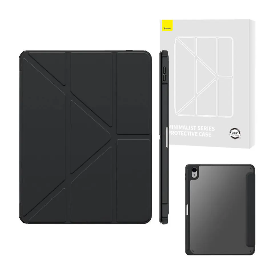 ⁨Etui ochronne do Ipad 10 10.9" Baseus Minimalist (czarne)⁩ w sklepie Wasserman.eu