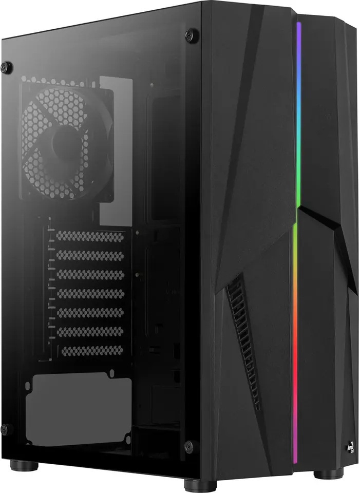 ⁨Obudowa AEROCOOL PGS MECHA-G-BK-v1 RGB czarna⁩ w sklepie Wasserman.eu