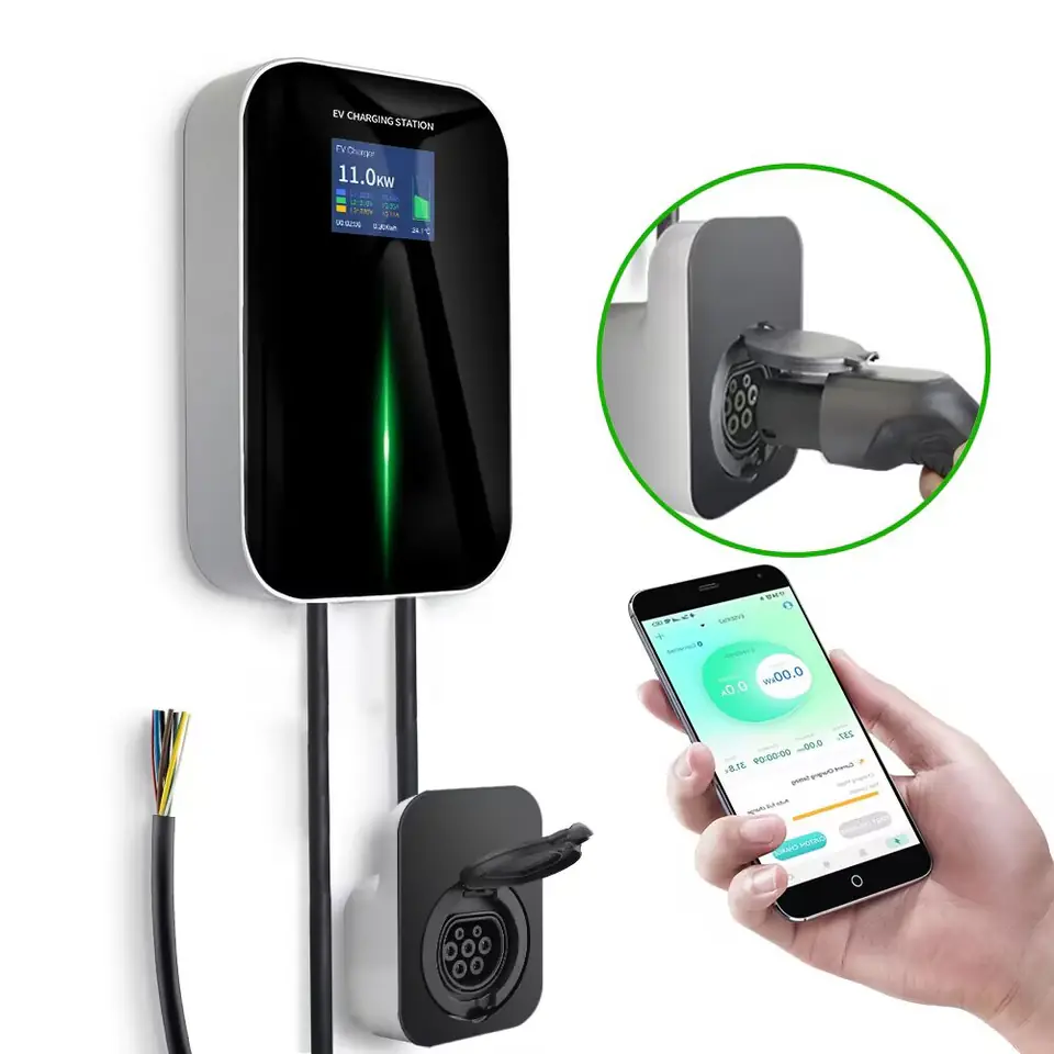 ⁨EXTRALINK BS20-BA-22kW-APP MODE A EV CHARGING STATION 32A 3 PHASE 22KW, LCD SCREEN⁩ w sklepie Wasserman.eu